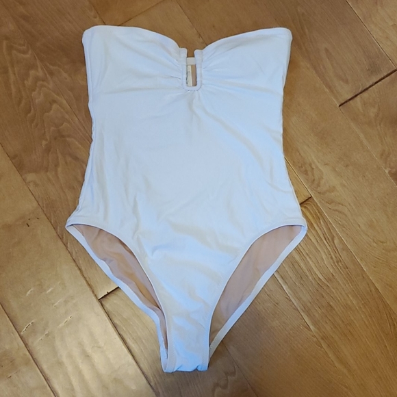 J. Crew one-piece strapless bathing suit